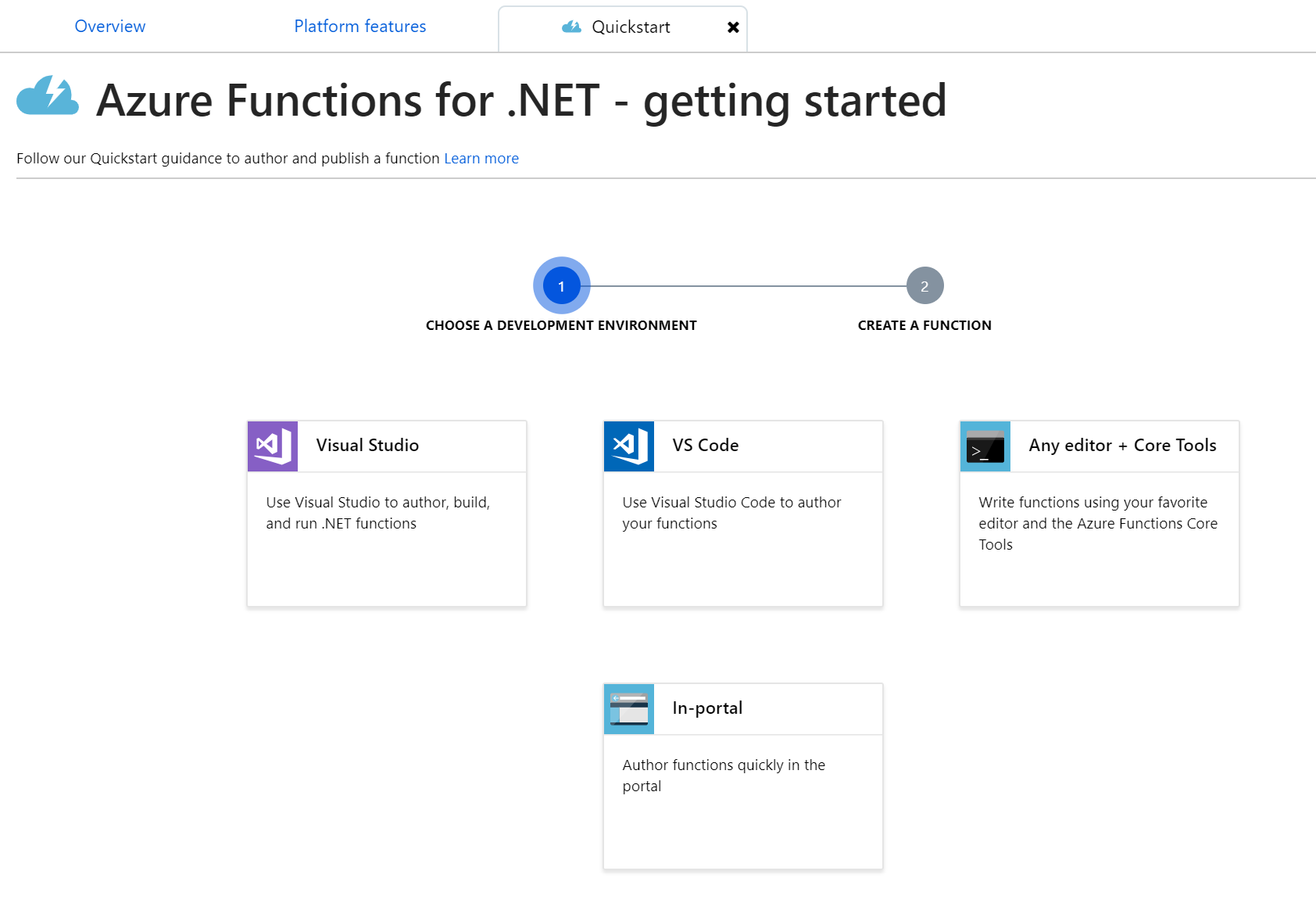 Developing Azure Functions