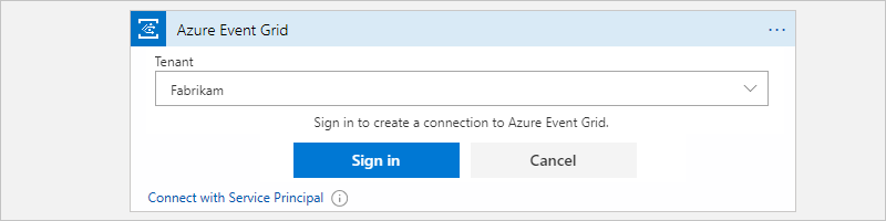 sign into Azure Event Grid