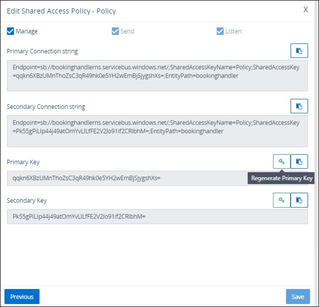 Manage Shared Access Policies in Turbo360