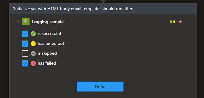 Initialize var with HTML body email template