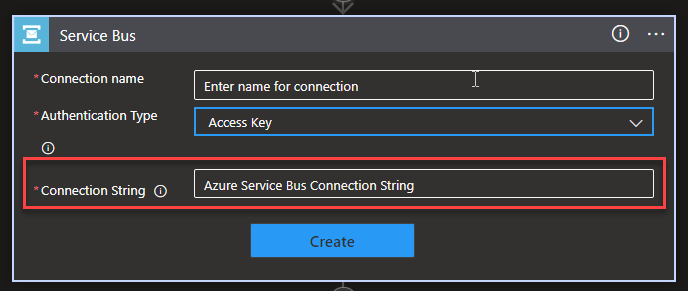 How to use the Azure Service Bus connection?-5