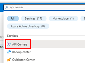 How to create an API Center?