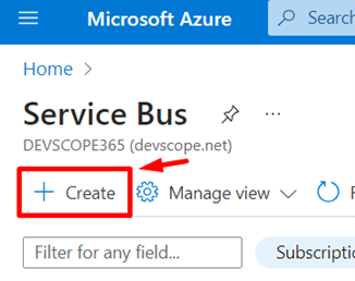 Create Azure Service Bus in the Azure Portal