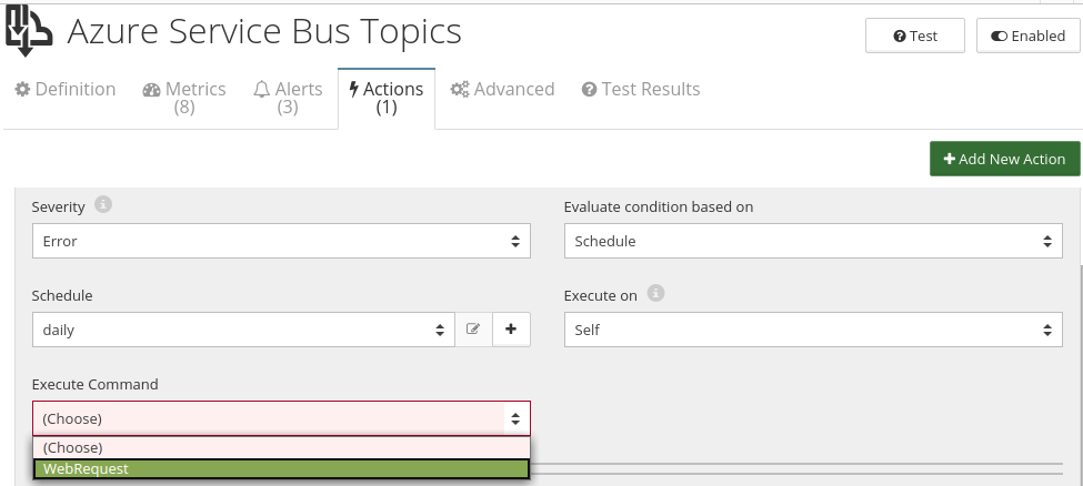 Netreo Azure Monitor Service Bus monitoring