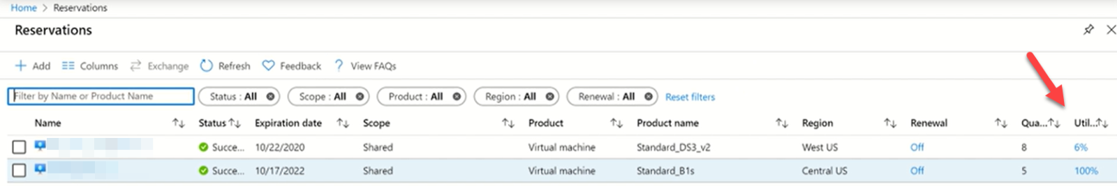 How to exchange Azure Reservations?
