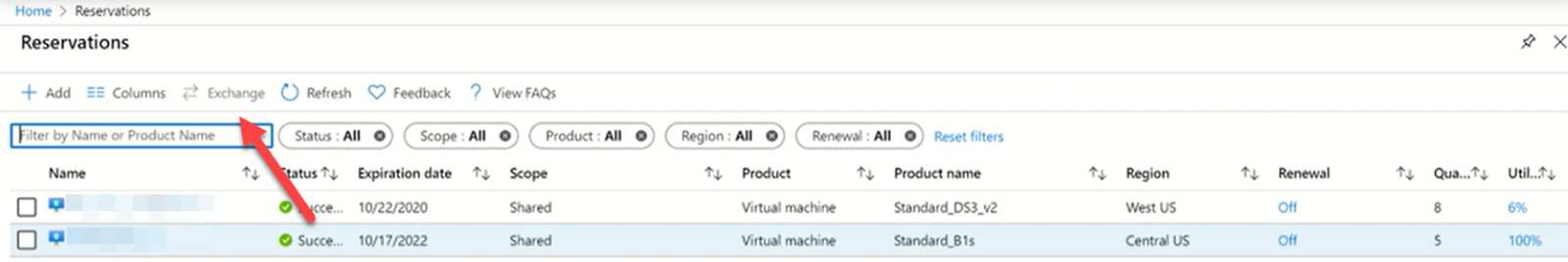 How to view Azure Reservation utilization?