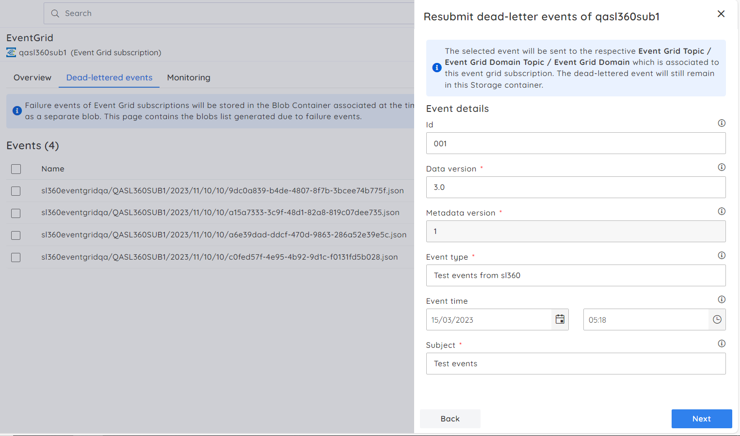 Repair and Resubmitting Azure Event Grid dead-letter events
