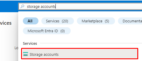 Step 2 Creating an Azure storage account