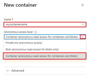 Step 9 Create a Container