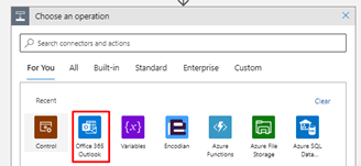 Step 28 add Office 365 Outlook operation